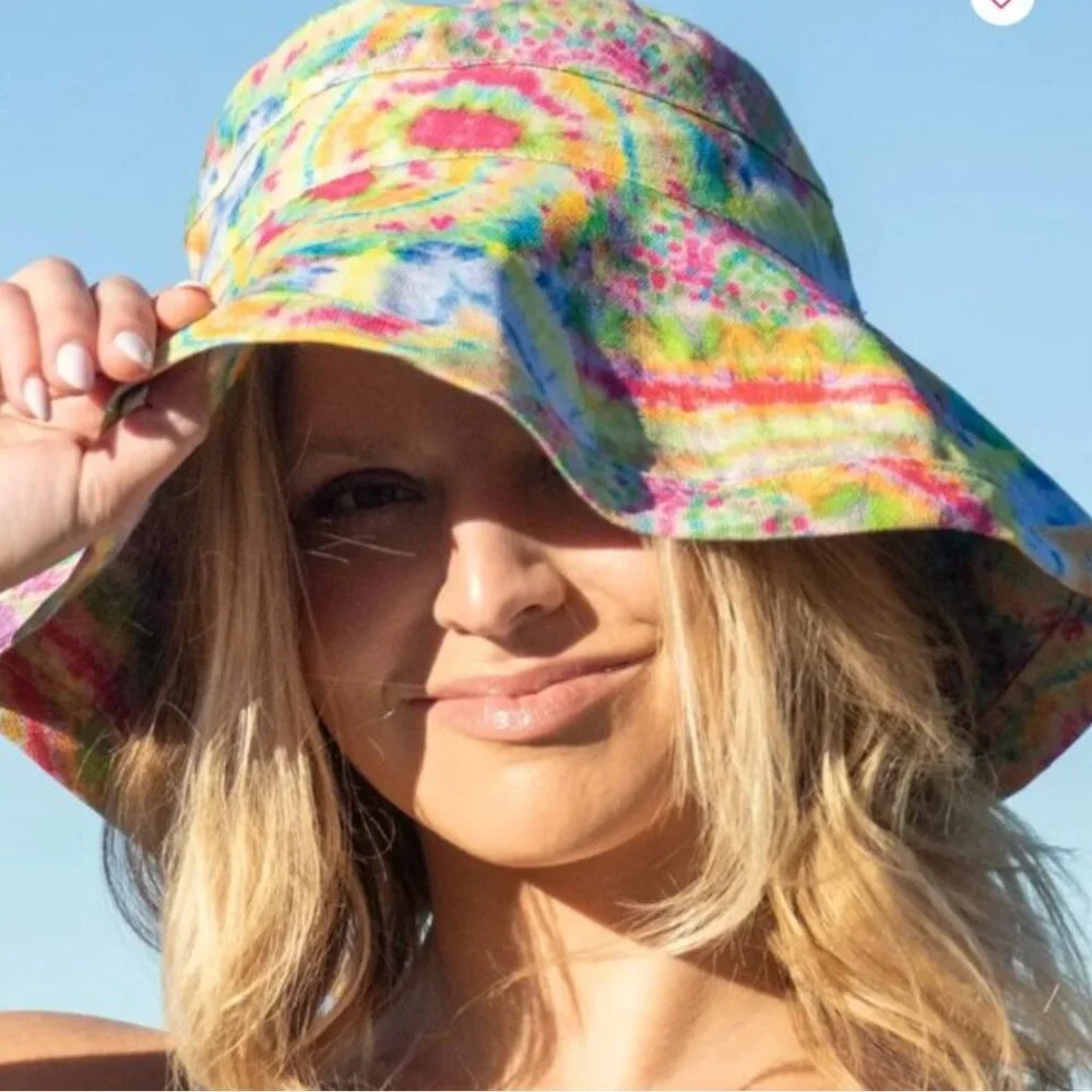 NATURAL LIFE: RAINBOW TIE-DYE SUMMER BUCKET HAT - Picture 3 of 15